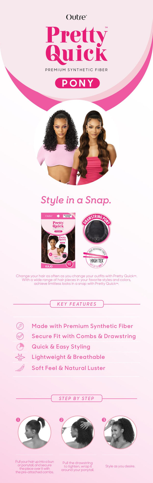 OUTRE - PRETTY QUICK - PONY - AFRO SMALL