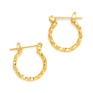 JOY JEWELRY - Gold Pincatch Hoop Earrings C03