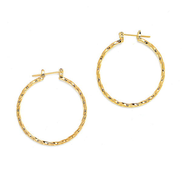 JOY JEWELRY - Gold Pincatch Hoop Earrings C15P