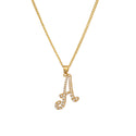JOY JEWELRY - Gold Cubic Initial Necklace