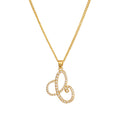 JOY JEWELRY - Gold Cubic Initial Necklace