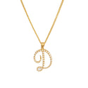 JOY JEWELRY - Gold Cubic Initial Necklace