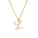 JOY JEWELRY - Gold Cubic Initial Necklace