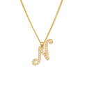 JOY JEWELRY - Gold Cubic Initial Necklace