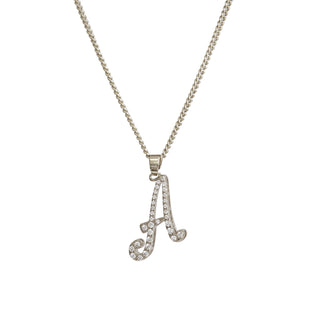JOY JEWELRY - Silver Cubic Initial Necklace