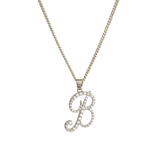 JOY JEWELRY - Silver Cubic Initial Necklace