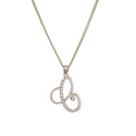 JOY JEWELRY - Silver Cubic Initial Necklace