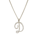 JOY JEWELRY - Silver Cubic Initial Necklace