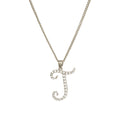 JOY JEWELRY - Silver Cubic Initial Necklace