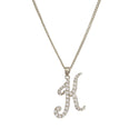 JOY JEWELRY - Silver Cubic Initial Necklace
