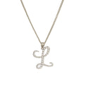 JOY JEWELRY - Silver Cubic Initial Necklace