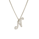 JOY JEWELRY - Silver Cubic Initial Necklace