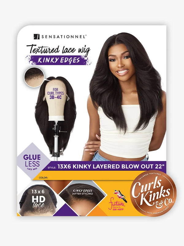 SENSATIONNEL - KINKY EDGE 13X6 LACE WIG - KINKY LAYERED BLOW OUT 22 (CK&CO)