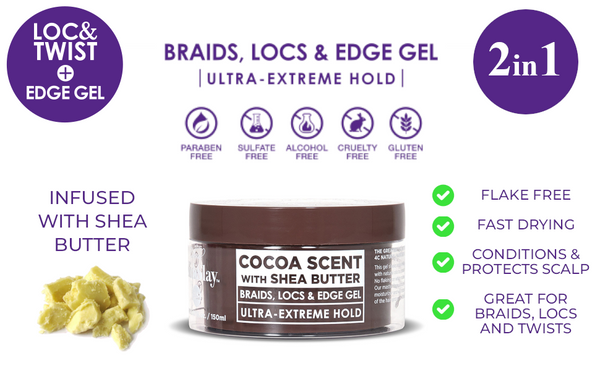 ESHA - Slick N Slay 2-IN-1 Braid & Edge Gel - COCOA & SHEA BUTTER