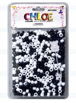 CHLOE - SMALL BEAD ROUND 1000 BLACK/WHITE