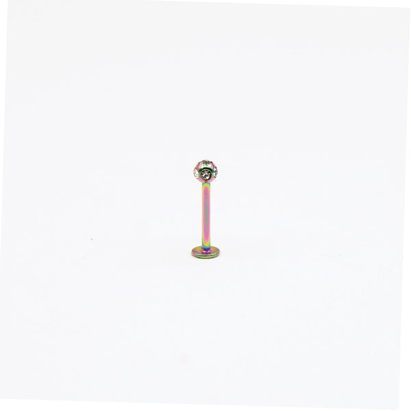 JOY JEWELRY - Silver Rainbow Ball Chin Ring CHIN09