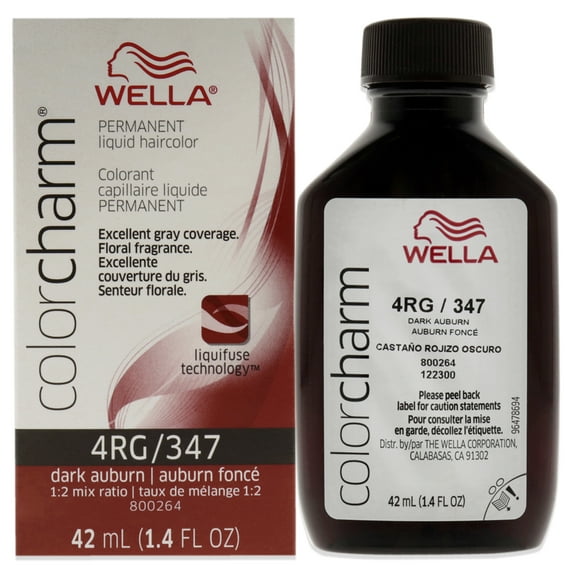 WELLA - Color Charm Permanent Liquid Hair Toner 4RG/347 DARK AUBURN