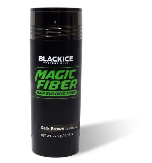 BLACK ICE - Professional Magic Fiber Hair Building Fiber DARK BROWN