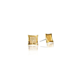 JOY JEWELRY - Gold Design Pave Hip Hop Earrings DPH07