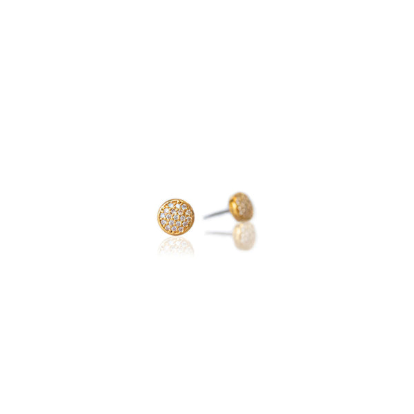 JOY JEWELRY - Gold Design Pave Hip Hop Earrings DPH09