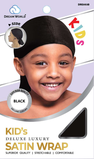 DREAM WORLD - Kid's Satin Wrap (BLACK)