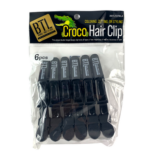 BTL - Croco Hair Clip BLACK