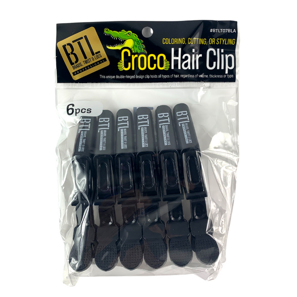 BTL - Croco Hair Clip BLACK