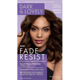 SoftSheen Carson - Dark & Lovely Fade Resist Permanent Hair Dye Kit #386 (BROWN SUGAR)