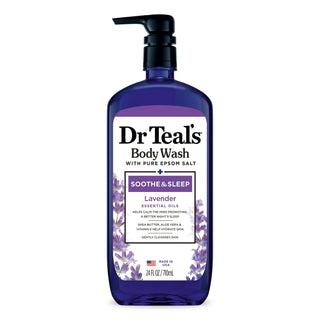 DR. TEALS - Body Wash W/ Pure Epsom Salt Soothing & Sleep Lavender Essential Oils