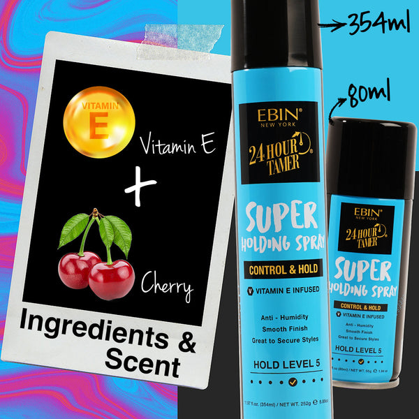 EBIN - 24 Hour Tamer Super Holding Spray