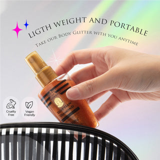 EBIN - SECRET OF PHARAOH HAIR & BODY GLITTER MIST - ROSE GOLD