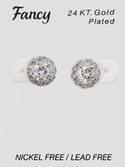 C&L - FANCY 24KT Silver Cubic Zirconia Earrings (FCES)