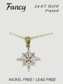 C&L - FANCY GOLD CUBIC ZIRCONIA NECKLACE