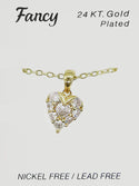 C&L - FANCY GOLD CUBIC ZIRCONIA NECKLACE