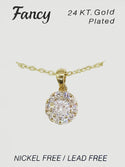 C&L - FANCY GOLD CUBIC ZIRCONIA NECKLACE