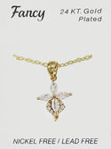 C&L - FANCY GOLD CUBIC ZIRCONIA NECKLACE