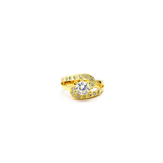 JOY JEWELRY - Cubic Zirconia Gold Ring (100R-011)