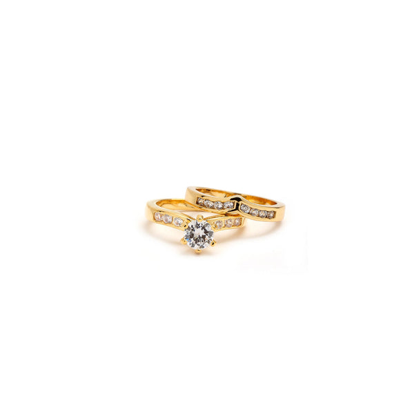 JOY JEWELRY - Cubic Zirconia Gold Ring (100R-026)