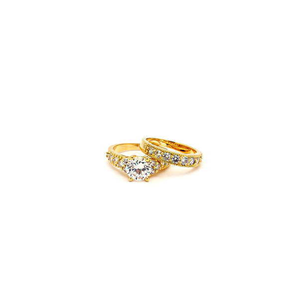 JOY JEWELRY - Cubic Zirconia Gold Ring (100R-035)