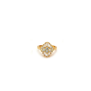 JOY JEWELRY - Cubic Zirconia Gold Ring (100R-081)