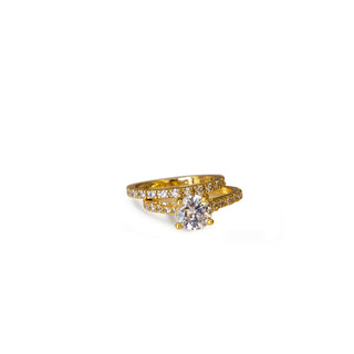 JOY JEWELRY - Cubic Zirconia Gold Ring (100R-101)