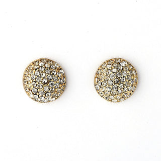 JOY JEWELRY - Gold Cubic Zirconia Earrings ROUND POST (GAC065)