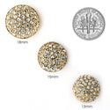 JOY JEWELRY - Gold Cubic Zirconia Earrings ROUND BALL (GAC002BB)