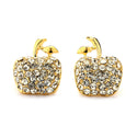 JOY JEWELRY - Gold Cubic Zirconia Earrings APPLE (GAC004)