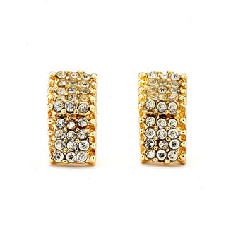 JOY JEWELRY - Gold Cubic Zirconia Earrings SQUARE POST (GAC009)