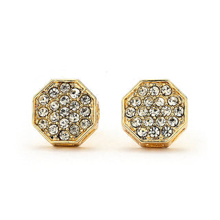 JOY JEWELRY - Gold Cubic Zirconia Earrings POST (GAC020)