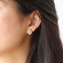 JOY JEWELRY - Gold Cubic Zirconia Earrings POST (GAC020)