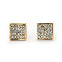 JOY JEWELRY - Gold Cubic Zirconia Earrings SQUARE POST (GAC022)