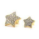 JOY JEWELRY - Gold Cubic Zirconia Earrings STAR (GAC040)