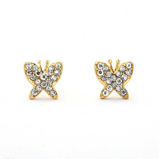 JOY JEWELRY - Gold Cubic Zirconia Earrings BUTTERFLY (GAC052)